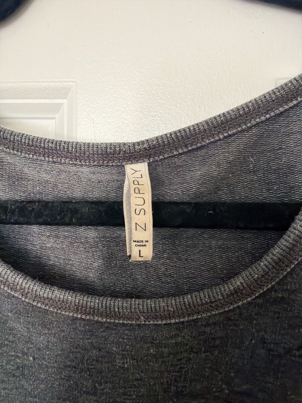 Z Supply Charcoal Gray Long Sleeve Tunic Dress - Picture 2 of 3